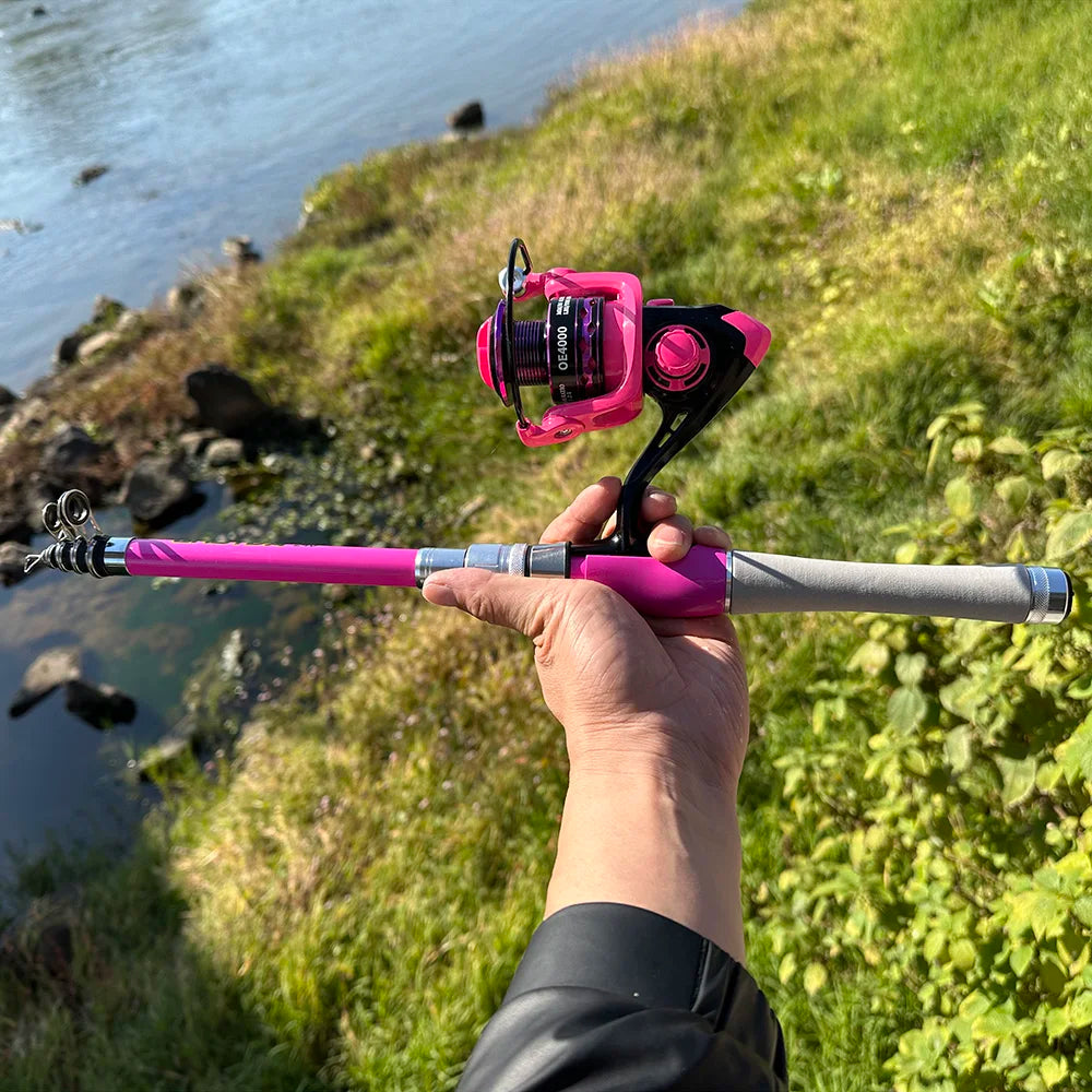 Portable Telescopic Fishing Rod Combo1.5-2.4m Fishing Rod and 2000