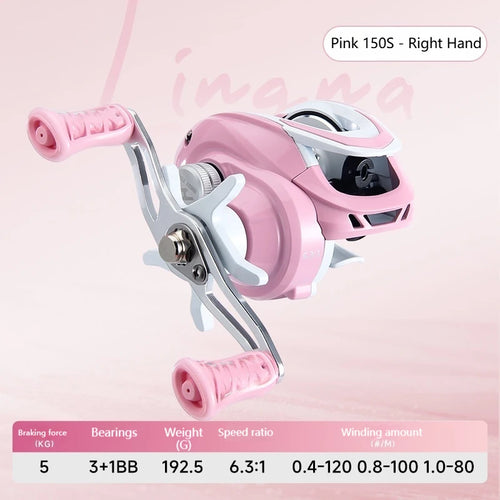 Macaron Pink Water Drop Wheel, Far Throw Fishing Wheel Temu with