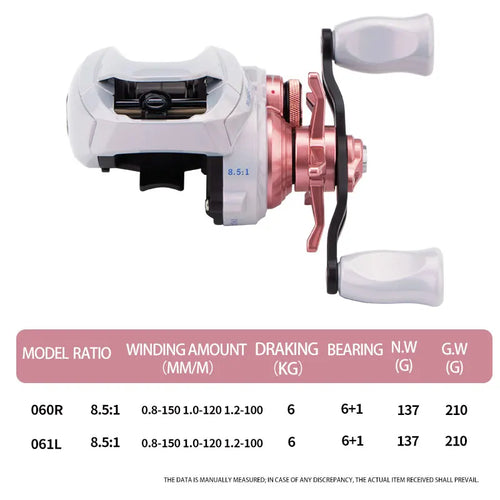DEUKIO Baitcasting Reel DC Electronic Brake 8.5:1,7-Series Aluminum