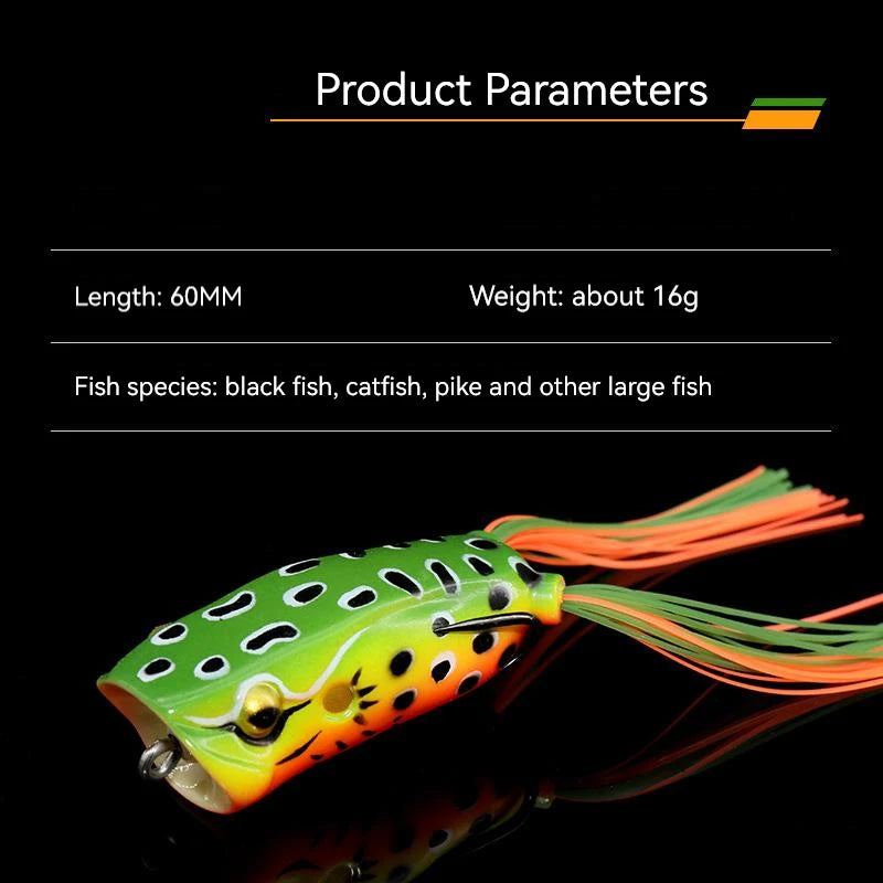 Big Mouth Topwater Frog Lures Durable Lifelike Silicone Bass Bait