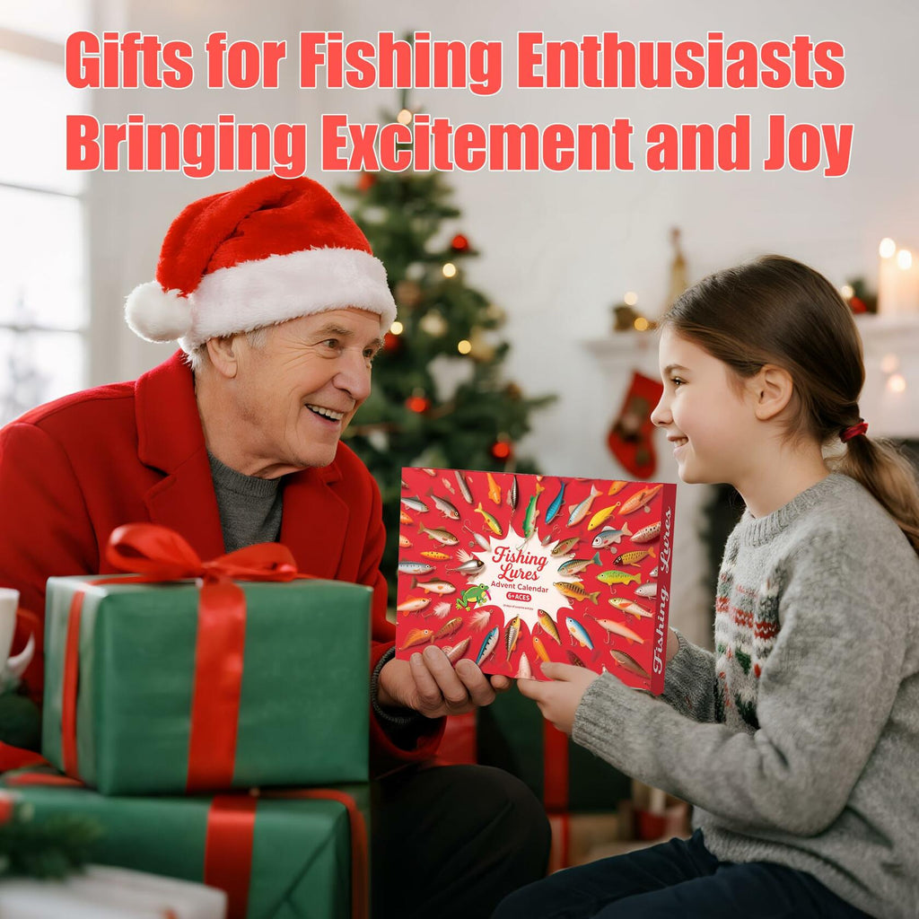 Rubypop Fishing Advent Calendar 2025 24-Day Lure Set Red Stainless Steel